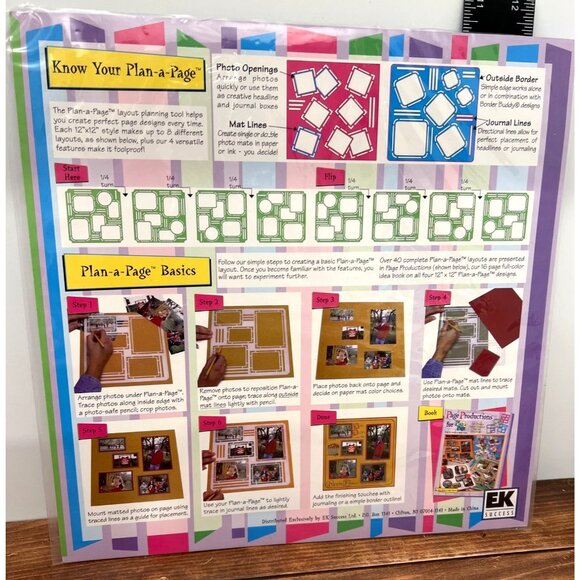 Plan a Page Scrapbooking PHOTO Layout Template Stencil BY EK SUCCESS - Picture 4 of 4